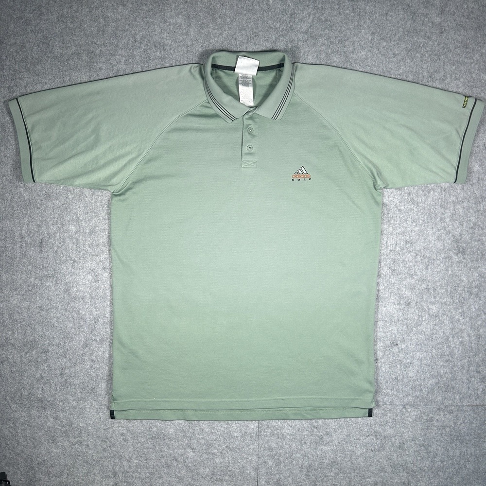 Vintage Adidas Polo Shirt Men's Size XL Green Baggy Fit Golf Equipment 90s